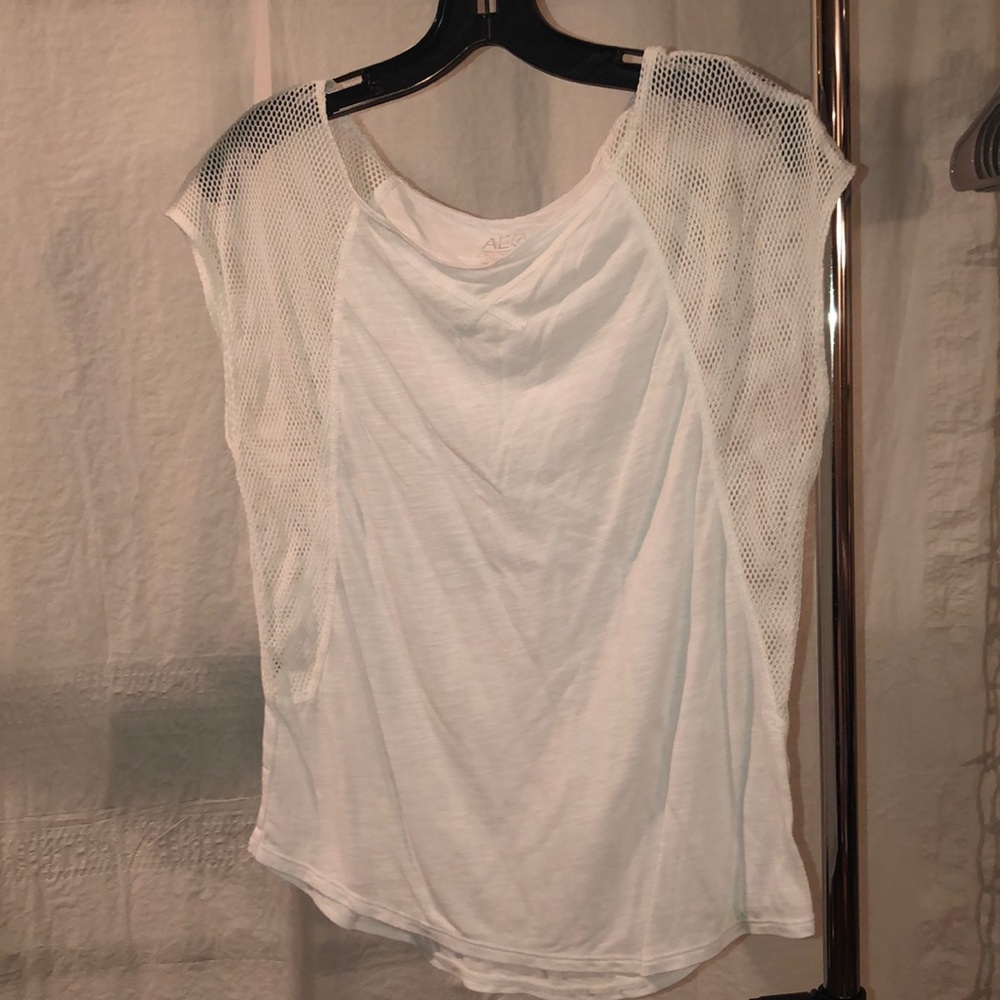 American Eagle White Short Sleeve Shirt